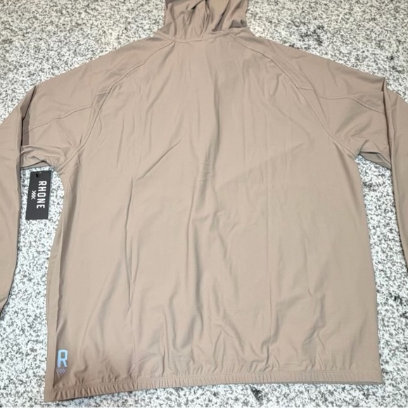 Rhone Invictus Ripstop Anorak Hoodie, Taupe Brown, Size Large - Picture 6 of 7
